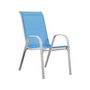 Voir la diapositive 2 : Habitat et Jardin Fauteuil jardin Textilène  Cordoba  - Phoenix - Bleu - Lot de 4