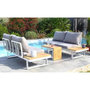 Voir la diapositive 3 : DCB GARDEN Salon de jardin modulable - Aluminium - DCB GARDEN - 4 places - TOKYO - Blanc et bois d'acacia