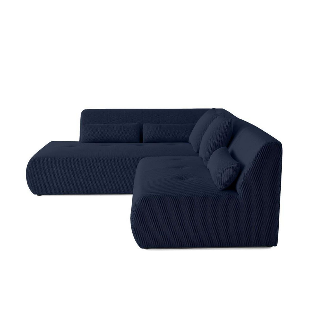 LISA DESIGN Onyx - canapé modulable d'angle gauche - 5 places - en tissu mailles 3d