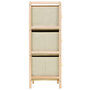 Voir la diapositive 3 : VIDAXL Etagere de rangement 6 paniers Tissu Bois de cedre Beige
