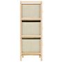Voir la diapositive 3 : VIDAXL Etagere de rangement 6 paniers Tissu Bois de cedre Beige