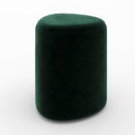 Rendez vous déco Pouf triangulaire en velours vert-Emmy