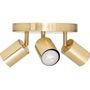 Voir la diapositive 2 : ATMOSPHERA Plafonnier 3 Spots Orientables  Vico  20cm Doré