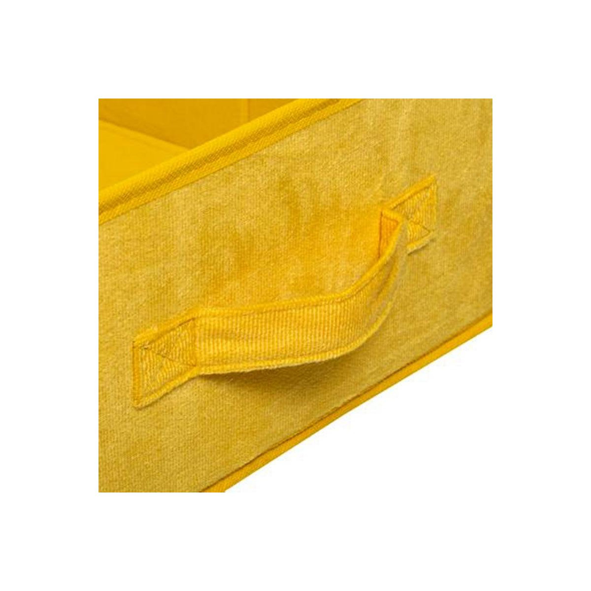 Voir la diapositive 2 : FIVE Boîte de rangement velours  mix n'modul  31x31cm jaune