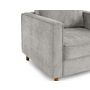 Voir la diapositive 6 : LISA DESIGN Jake - fauteuil en tissu velours relief - pieds en bois foncé