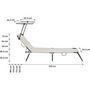 Voir la diapositive 4 : Habitat et Jardin Lot de 2 bain de soleil pliable  Lazy  - Avec pare soleil - Beige