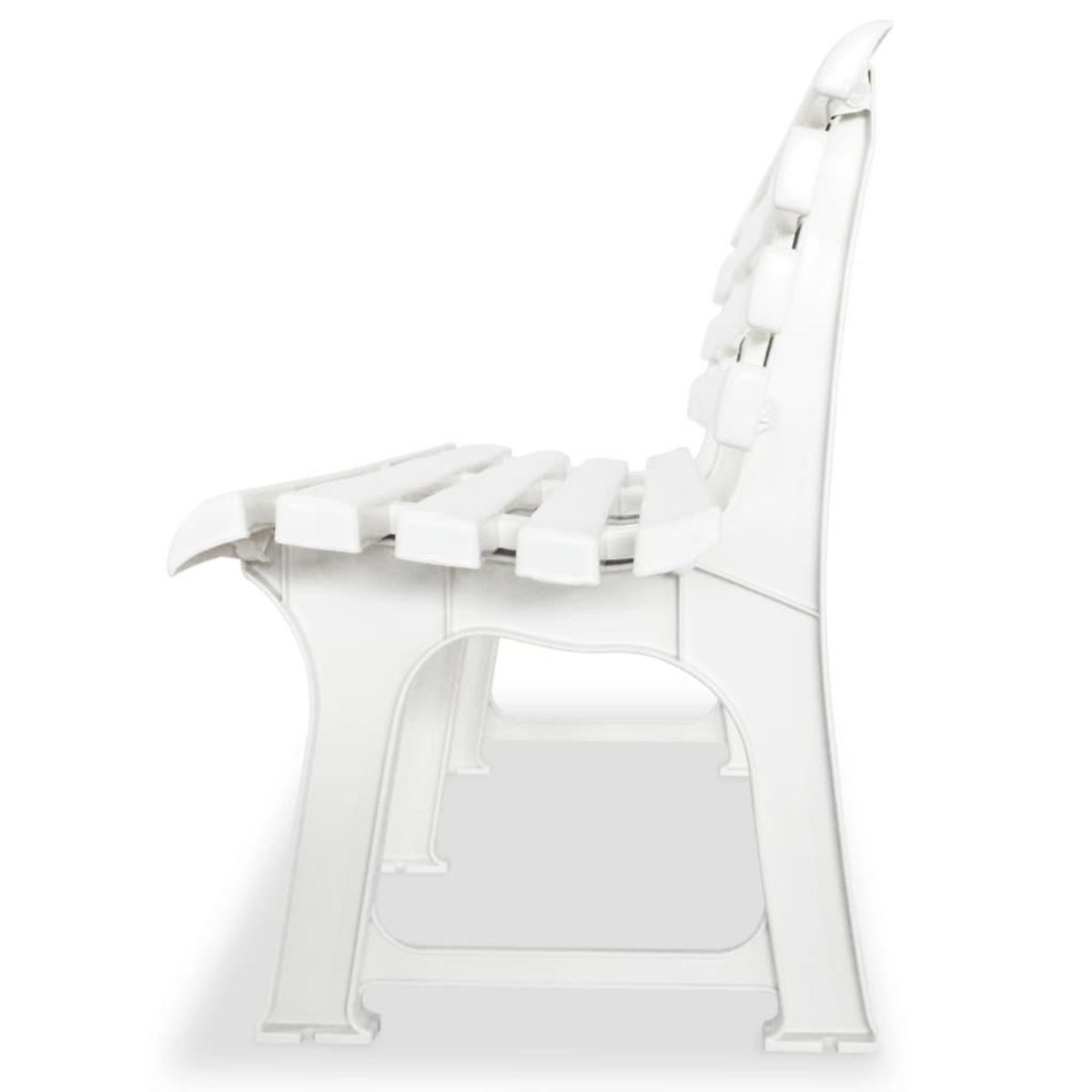 VIDAXL Banc de jardin 145,5 cm Plastique Blanc