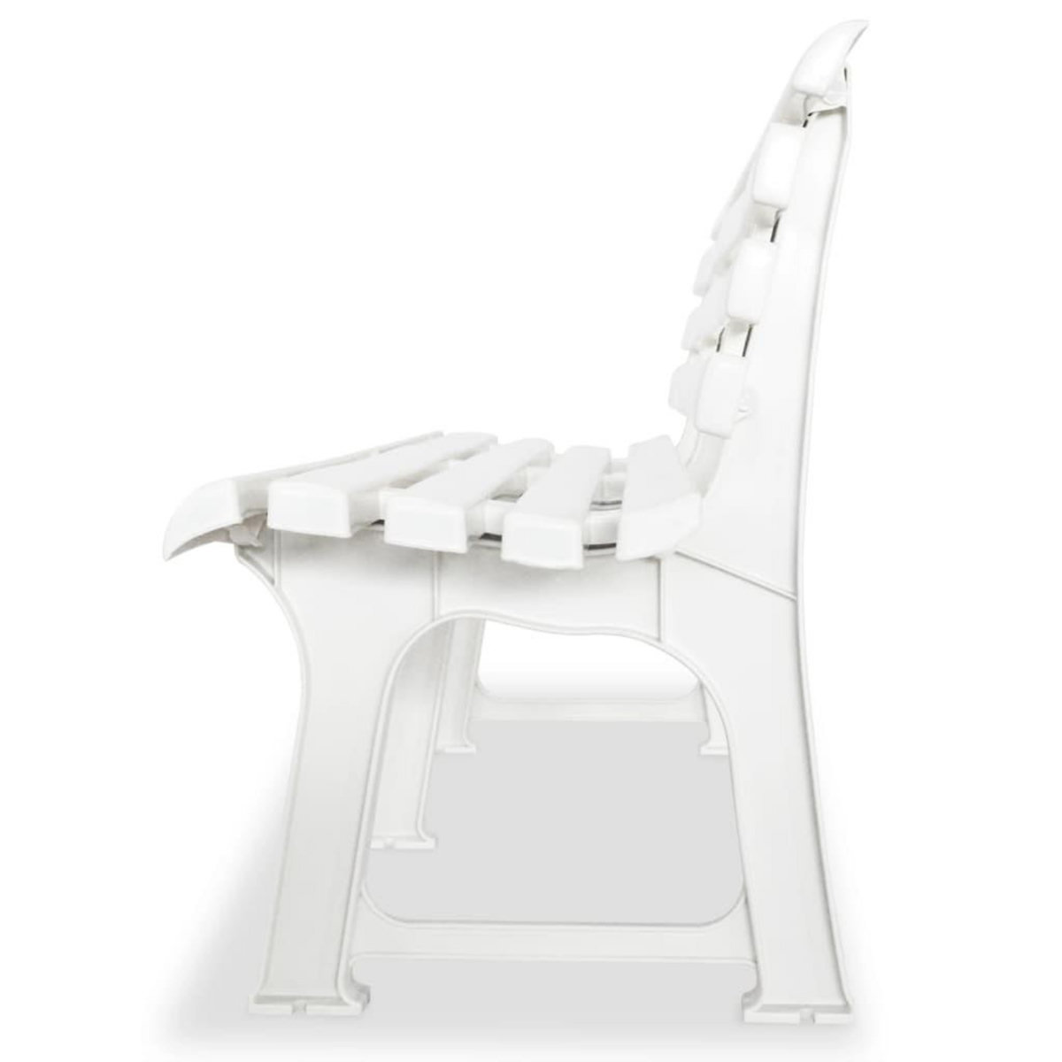 VIDAXL Banc de jardin 145,5 cm Plastique Blanc