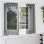 VIDAXL Rideaux en voile avec passants 2 pcs noir