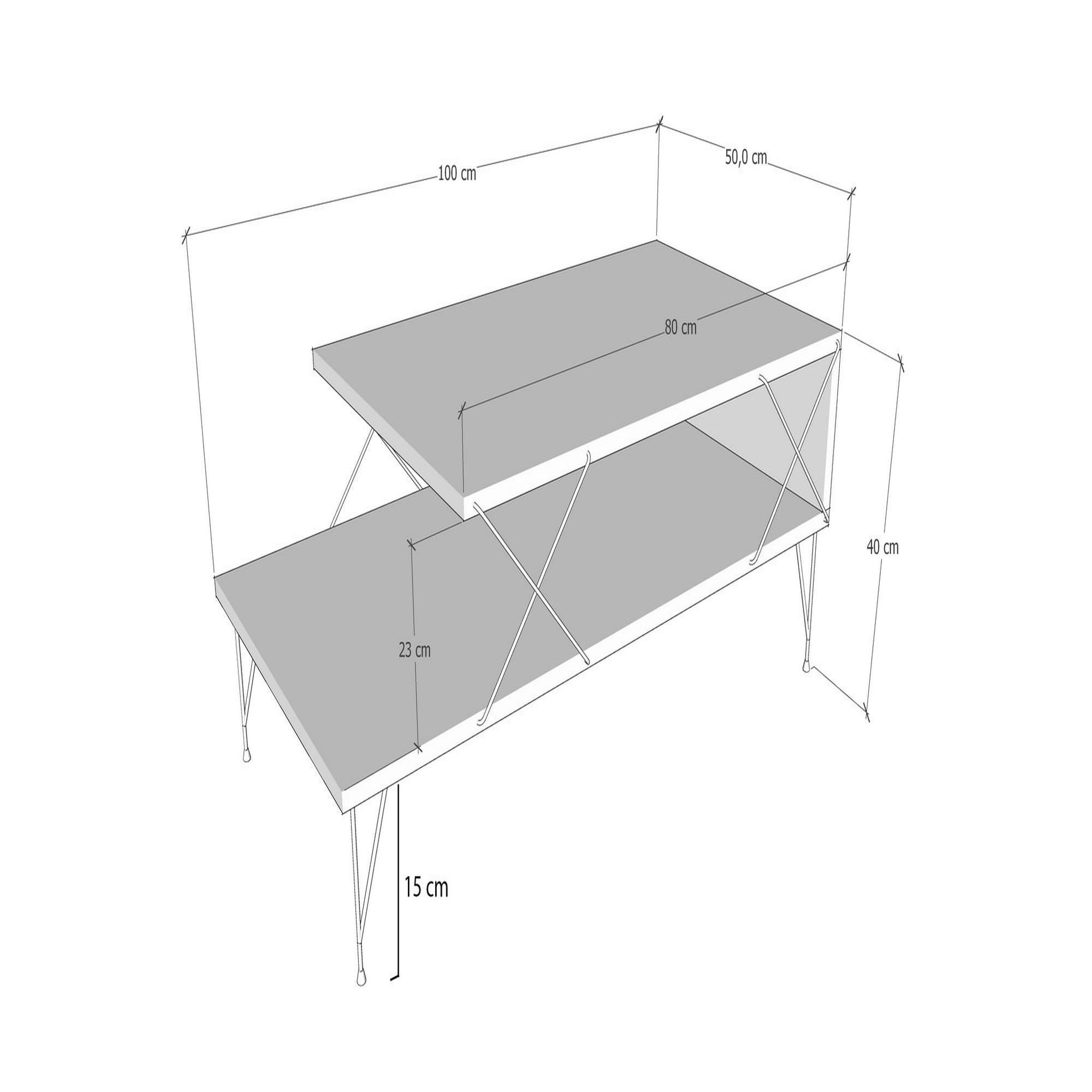 Voir la diapositive 3 : Habitat et Jardin Table basse en bois  Loire  100 x 50 x 40 cm - Anthracite