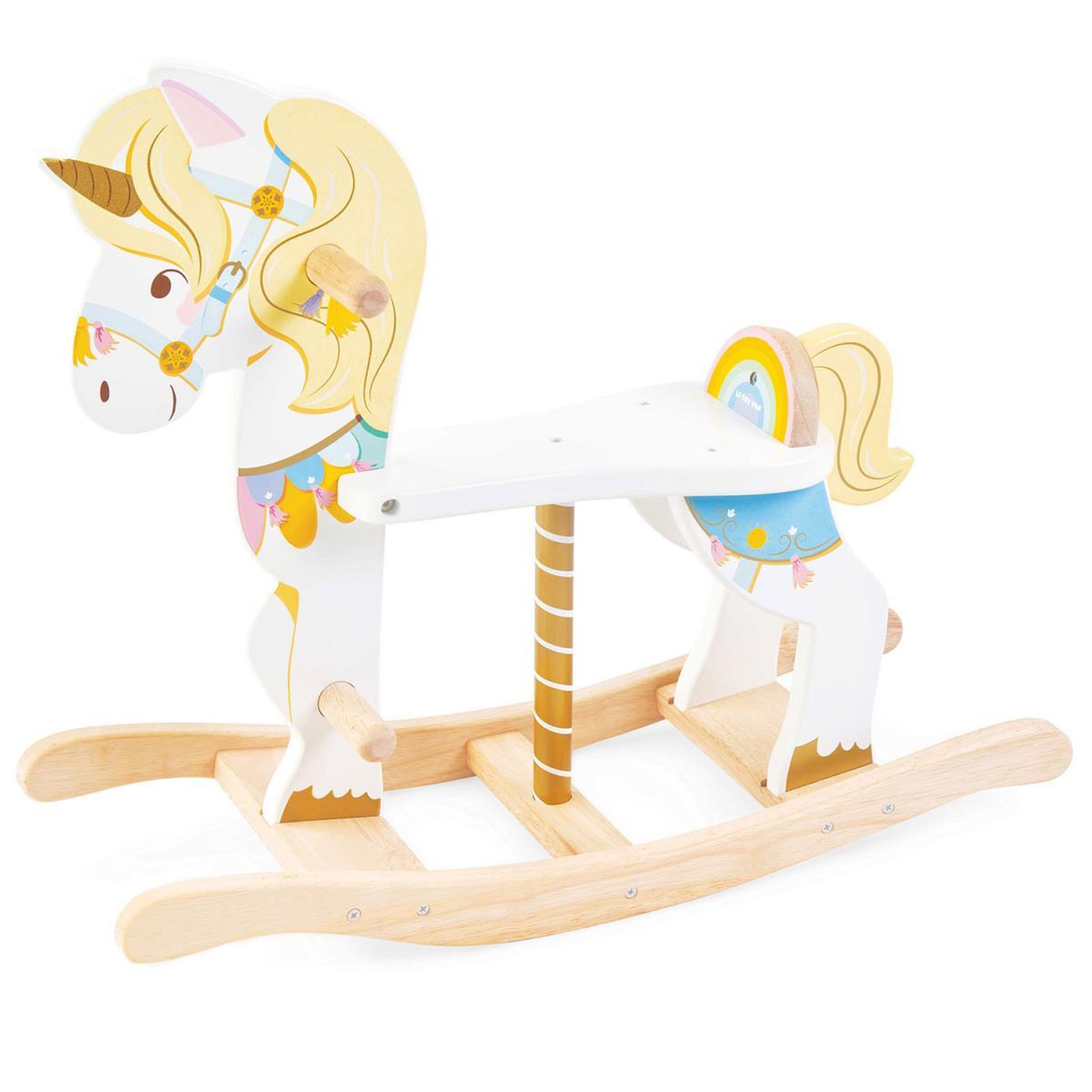 Voir la diapositive 4 : Le Toy Van Cheval à bascule - licorne multicolore