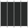 Voir la diapositive 3 : VIDAXL Cloison de separation 4 panneaux Noir 200x200 cm Tissu