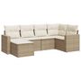 Voir la diapositive 2 : VIDAXL Salon de jardin avec coussins 6 pcs beige resine tressee