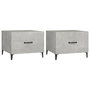 Voir la diapositive 2 : VIDAXL Tables basses avec pieds en metal 2 pcs Gris beton 50x50x40 cm