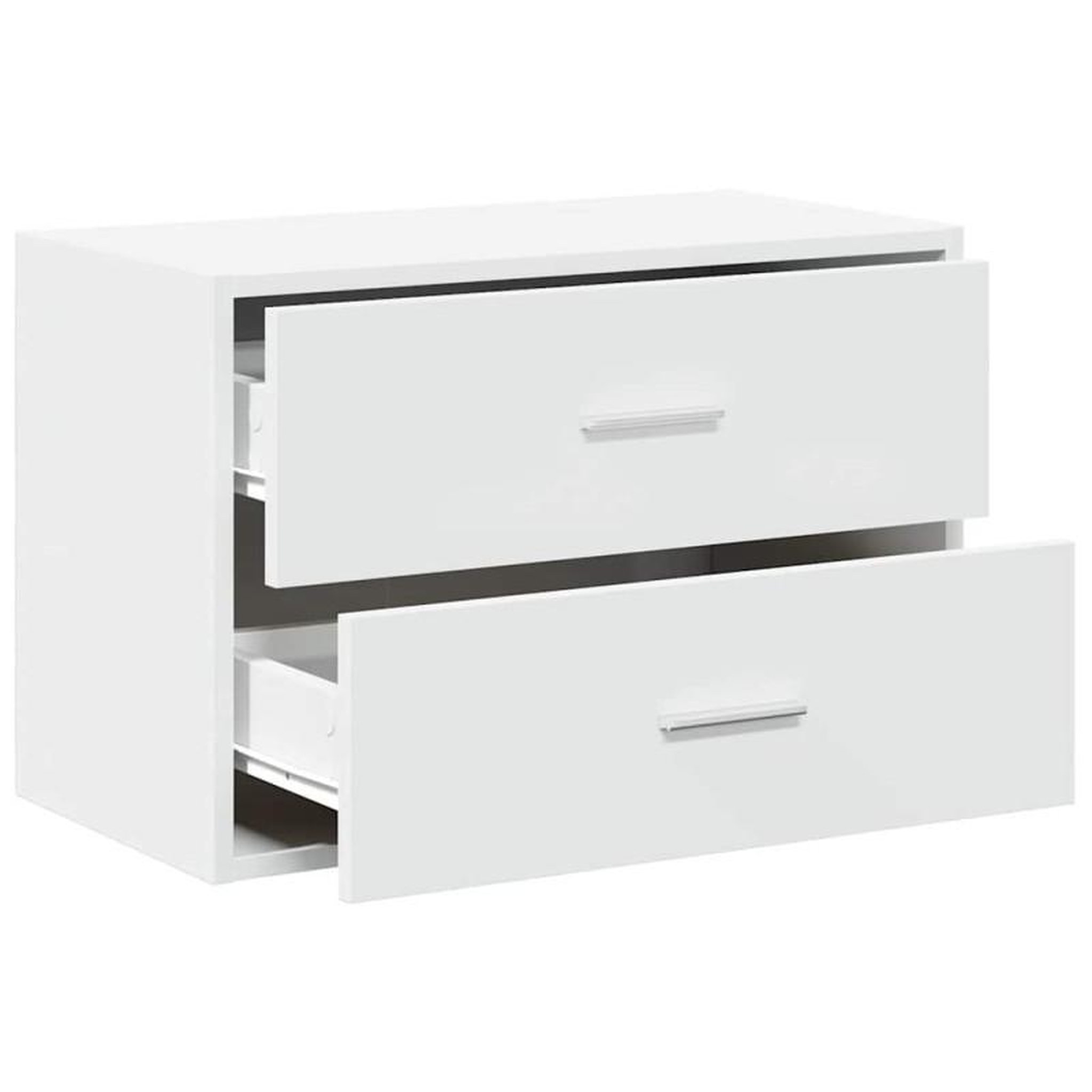 Voir la diapositive 5 : VIDAXL Armoire avec 2 tiroirs blanc 60x31x40 cm bois d ingénierie