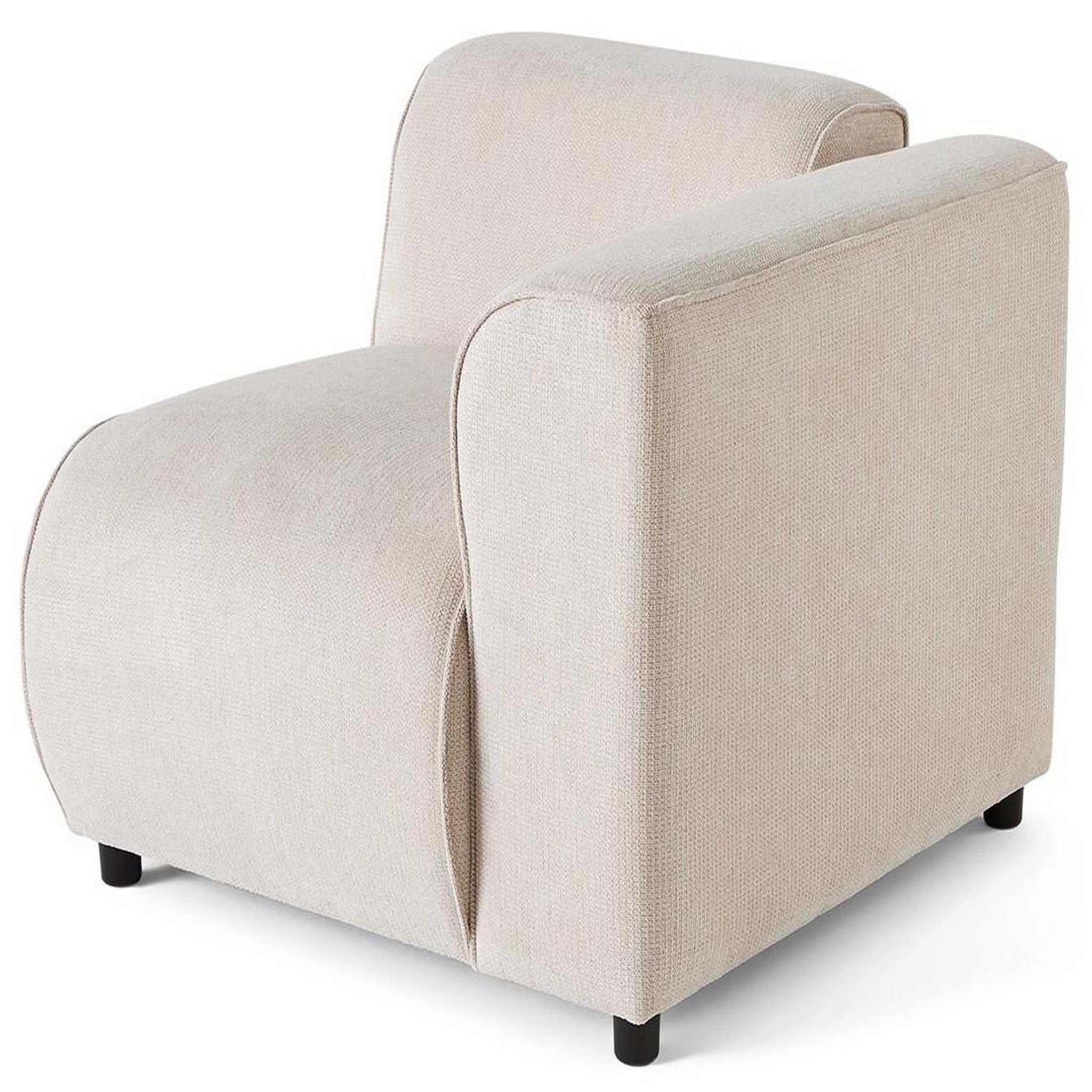Voir la diapositive 1 : LISA DESIGN Suaro - module d'assise d'angle droit en tissu texturé