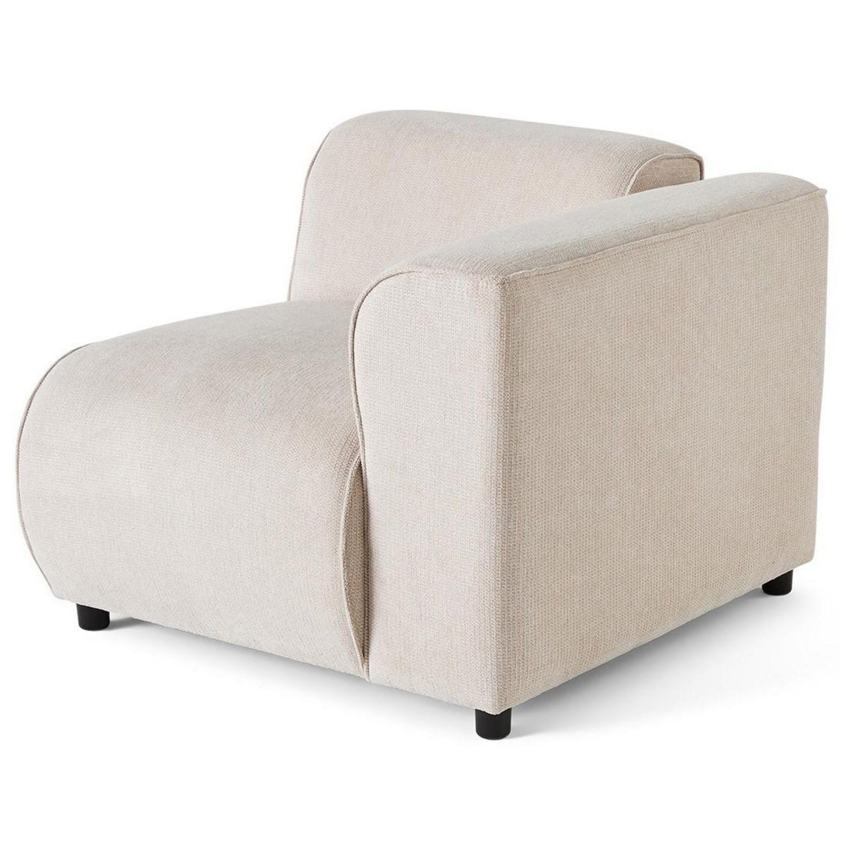 LISA DESIGN Suaro - module d'assise d'angle droit en tissu texturé