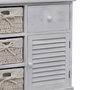Voir la diapositive 5 : VIDAXL Armoire en bois 3 paniers gauches en tissage Blanc