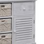 Voir la diapositive 5 : VIDAXL Armoire en bois 3 paniers gauches en tissage Blanc