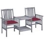 Voir la diapositive 1 : VIDAXL Chaises de jardin avec table a the et coussins Acacia solide