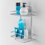 Voir la diapositive 3 : Metaltex Metaltex Support de douche a 2 niveaux Onda Argente