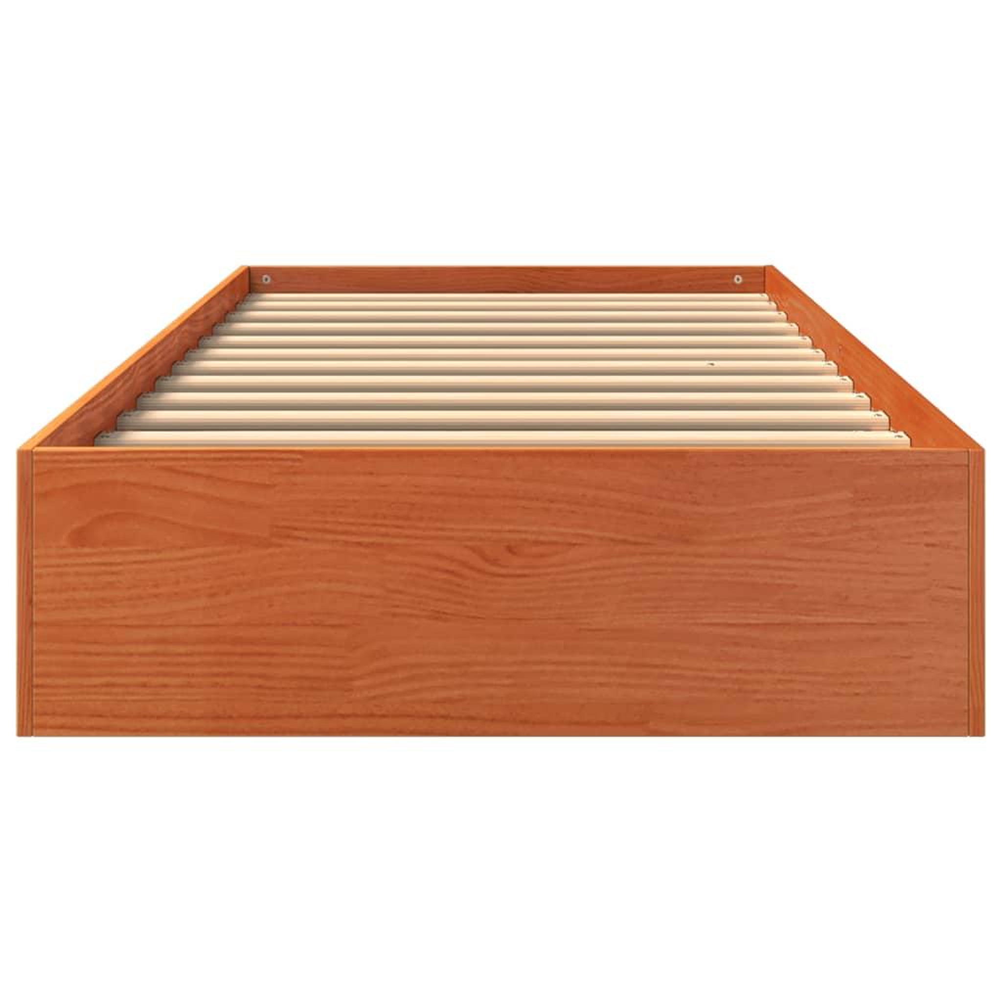 Voir la diapositive 4 : VIDAXL Cadre de lit sans matelas cire marron 75x190 cm bois pin massif