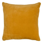ATMOSPHERA Coussin en Flanelle Uni  Ollis  38x38cm Ocre