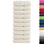Voir la diapositive 2 : VIDAXL Serviettes de visage de qualité supérieure SOLUND 10 pcs crème