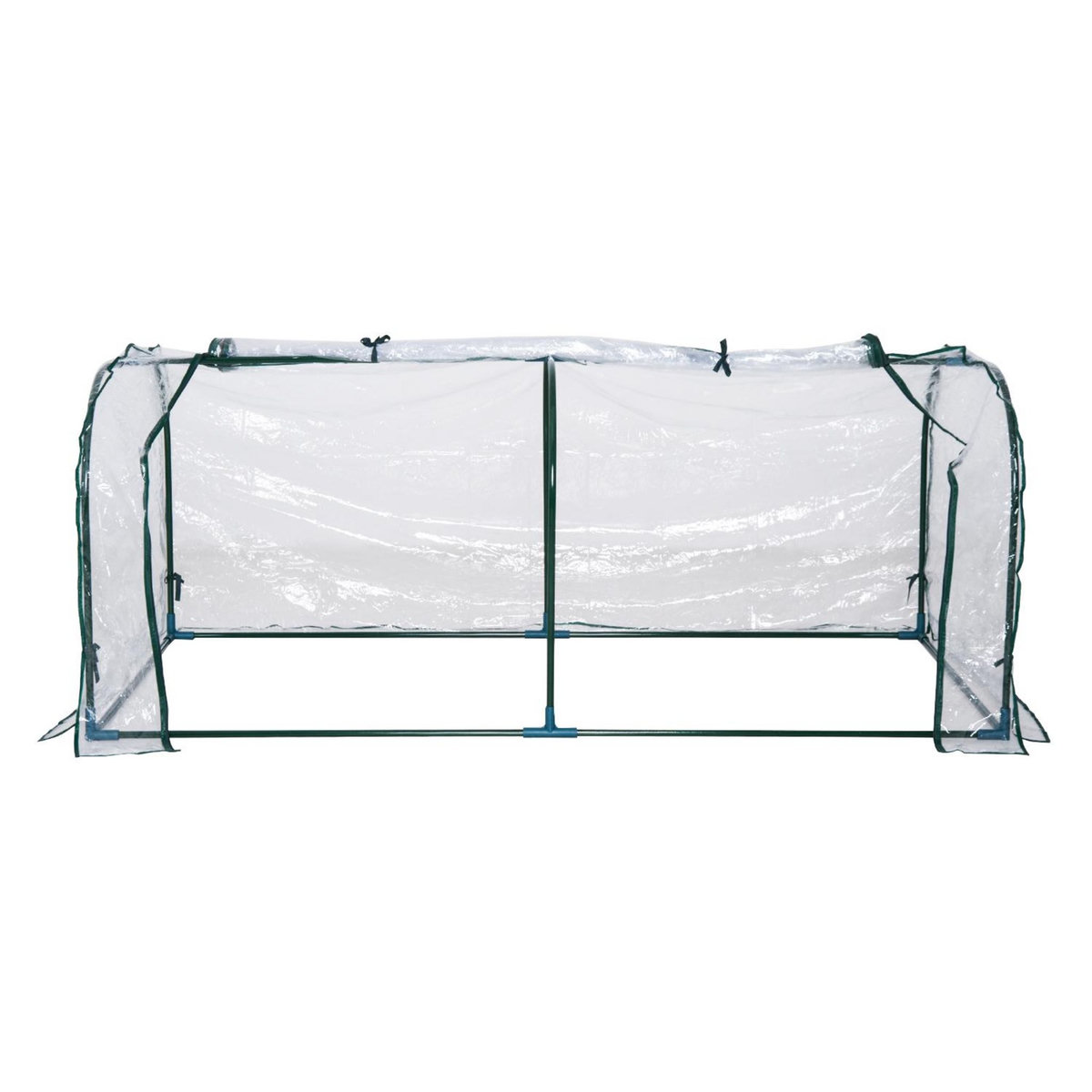 HOMCOM Serre de jardin tunnel 2L x 1l x 0,8H m tente bâche transparent acier