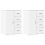 Voir la diapositive 2 : VIDAXL Buffets 2 pcs blanc 59x39x80 cm bois d'ingenierie