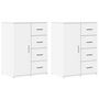 Voir la diapositive 2 : VIDAXL Buffets 2 pcs blanc 59x39x80 cm bois d'ingenierie