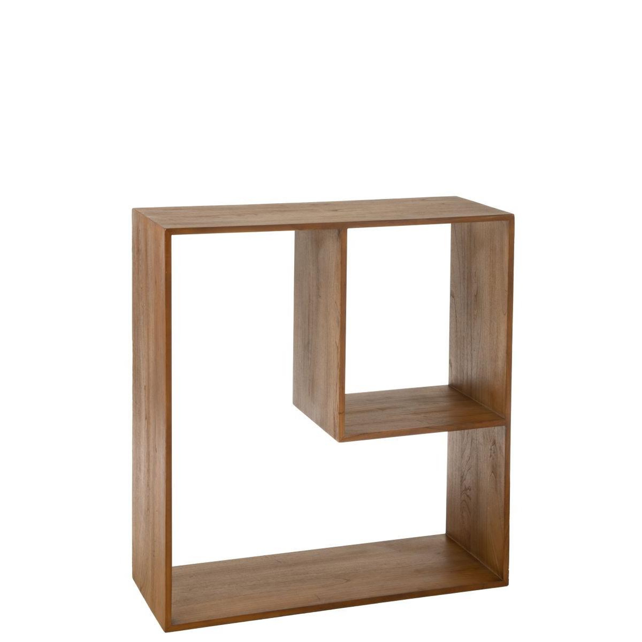 Voir la diapositive 2 : J-LINE Étagère murale en bois  cub  106cm marron