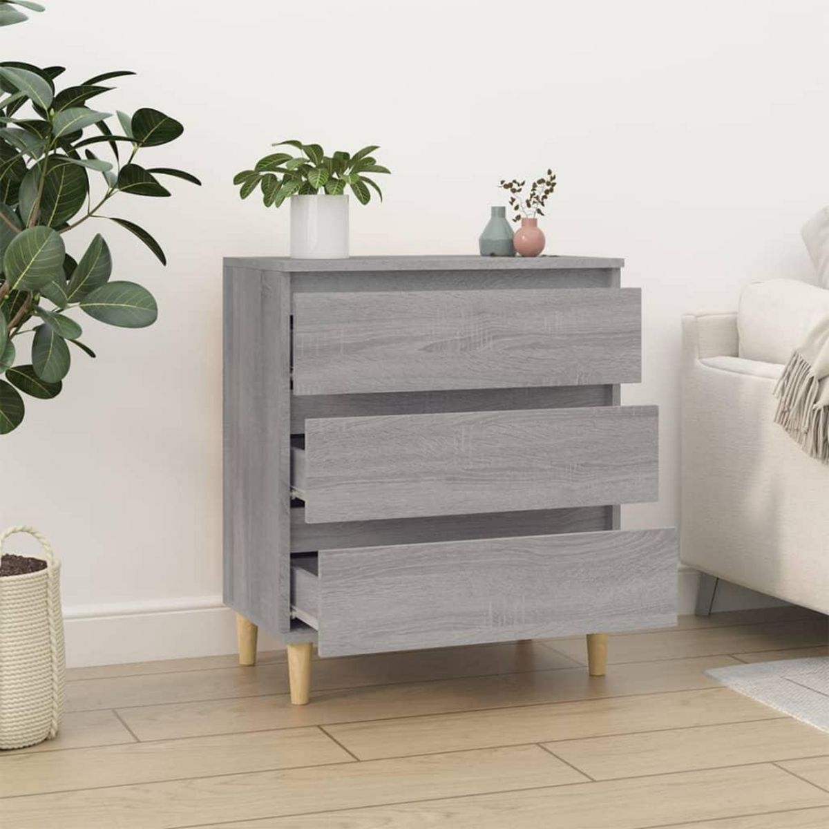 VIDAXL Buffet Sonoma gris 60x35x70 cm Bois d'ingenierie