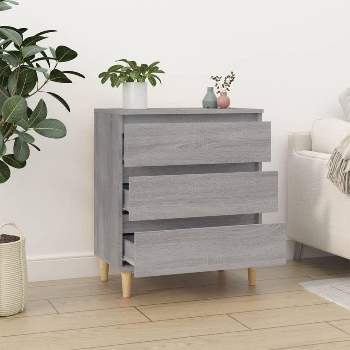 VIDAXL Buffet Sonoma gris 60x35x70 cm Bois d'ingenierie