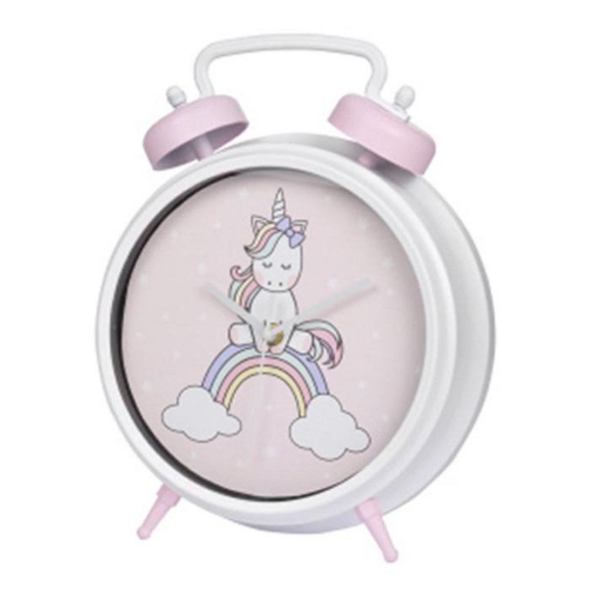Paris Prix Horloge à Poser Vintage Enfant  Licorne  24cm Blanc