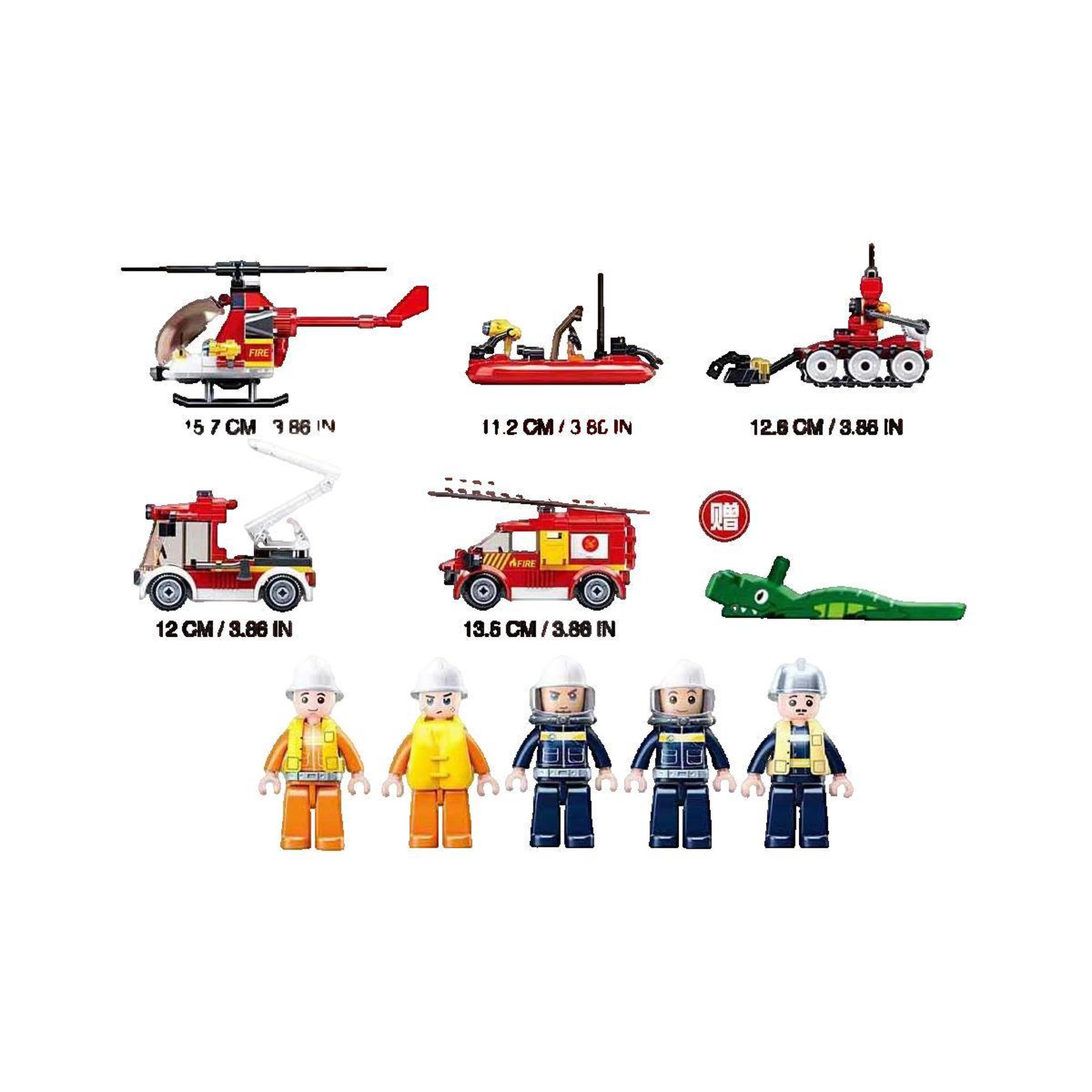 Voir la diapositive 2 : Sluban Ensemble de construction Sluban Set de secours de pompiers