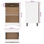 Voir la diapositive 6 : VIDAXL Armoire de plancher a tiroir Chene marron 50x46x81,5 cm