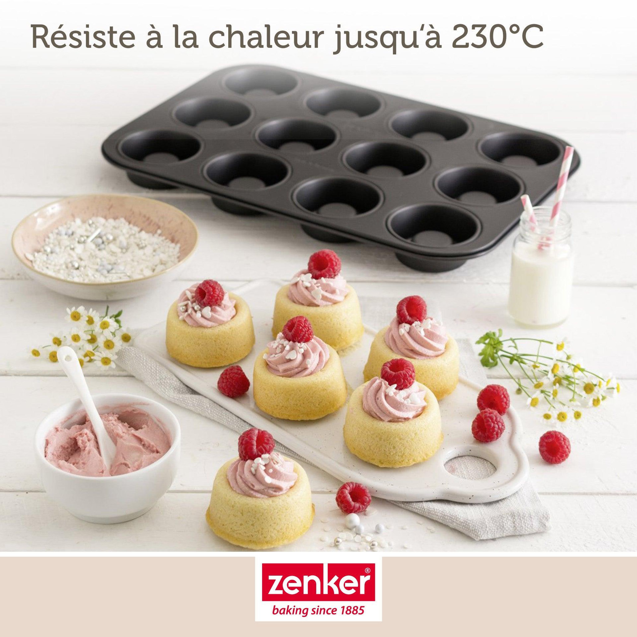 Voir la diapositive 5 : ZENKER Ensemble de 2 moules pour 24 babas au rhum zenker spécial créative