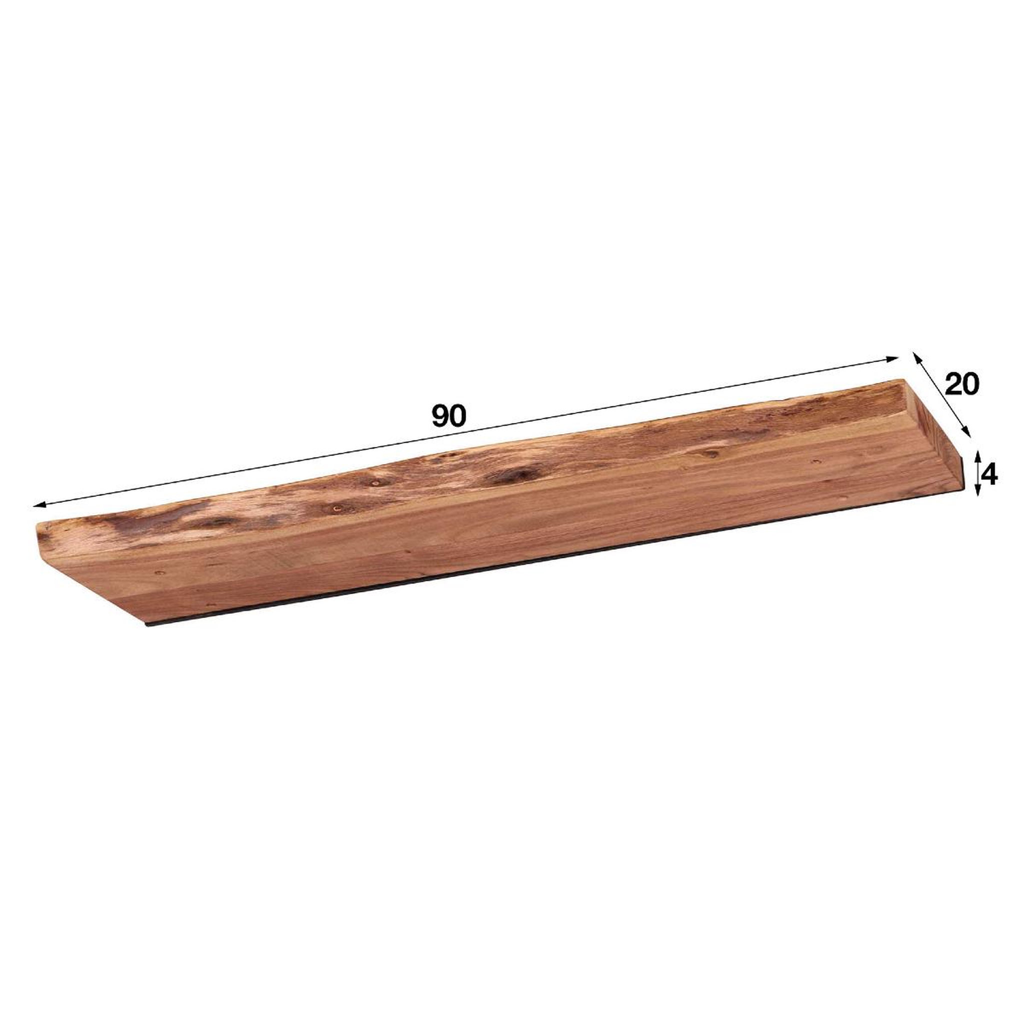 Voir la diapositive 5 : JLC KREATION Étagère murale en bois d'acacia massif 90cm ernest
