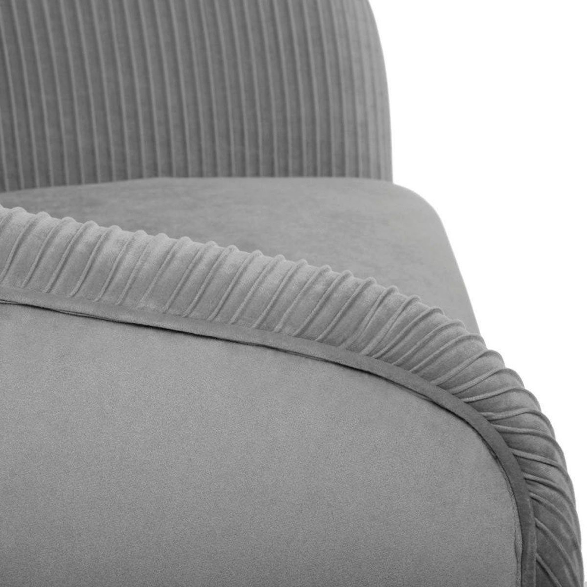 Voir la diapositive 4 : ATMOSPHERA Fauteuil design en velours  solaro  78cm gris