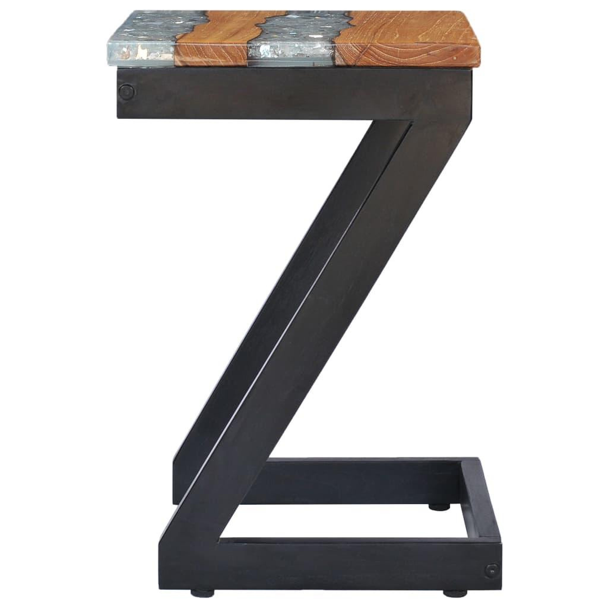 Voir la diapositive 4 : VIDAXL Table basse 30x30x50 cm bois de teck massif et polyresine