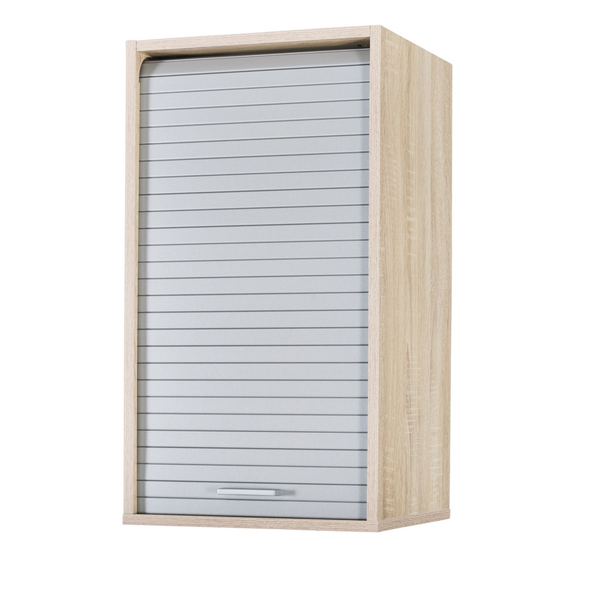 Rangement de cuisine à rideau coloris chêne L40 cm - COOKING. Coloris disponibles : Bois