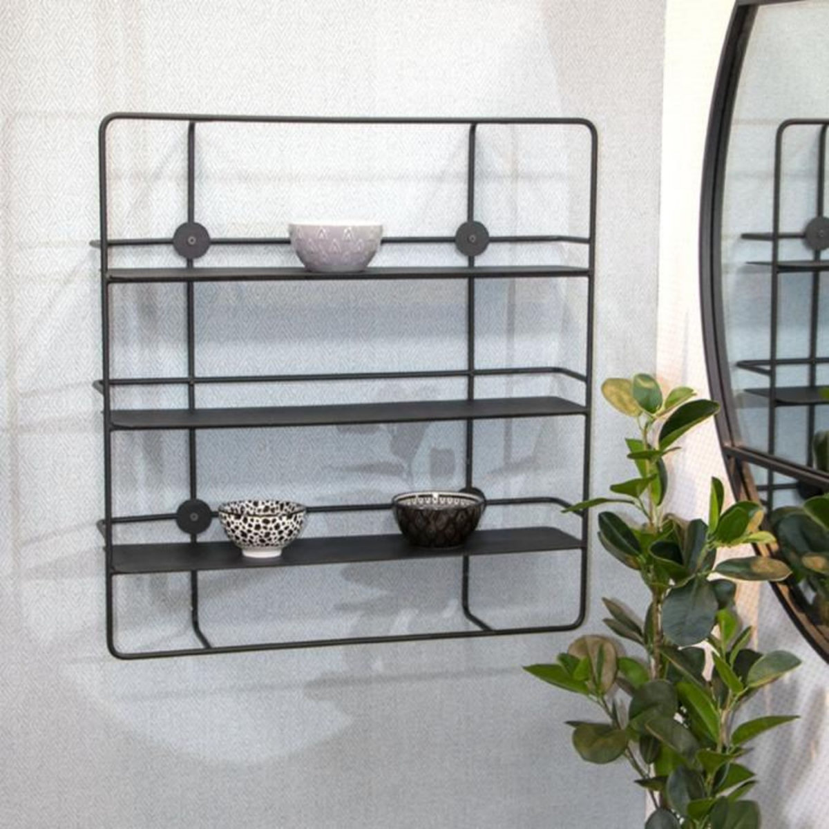 Paris Prix Étagère Murale Métal  Vivalo  56cm Noir