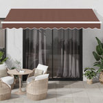 VIDAXL Auvent manuel retractable marron 350x250 cm