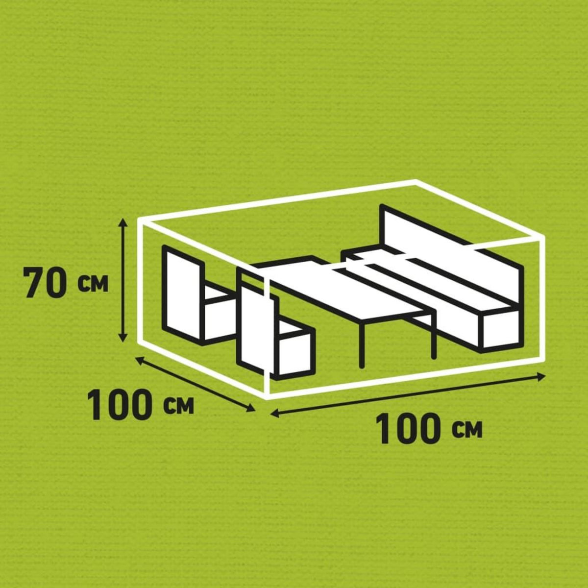 MADISON Madison Housse de meubles d'exterieur 100 x 100 x 70 cm Gris