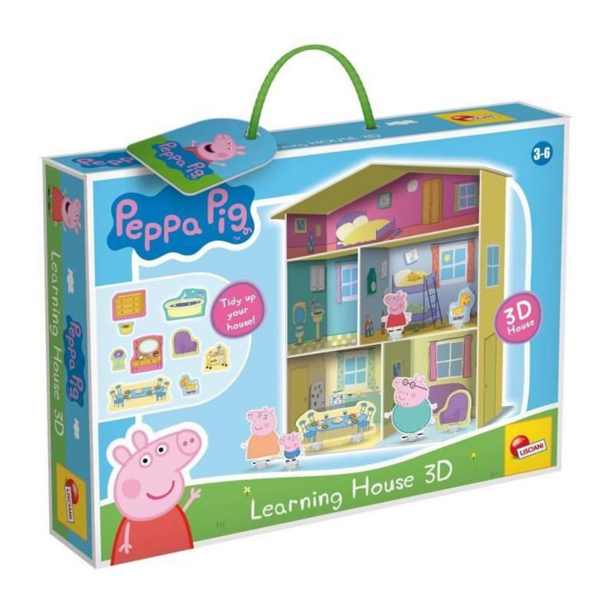 LISCIANI GIOCHI La maison de peppa a construire - Peppa Pig learning house - pour apprendre les associations - LISCIANI