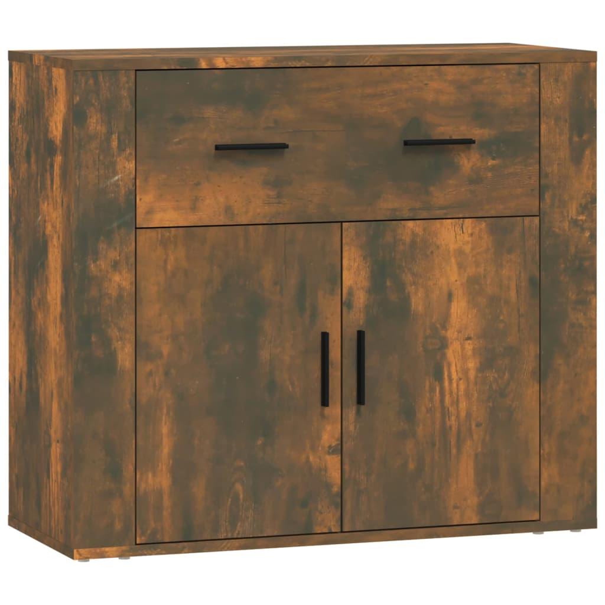 Voir la diapositive 2 : VIDAXL Buffet Chene fume 80x33x70 cm Bois d'ingenierie