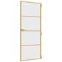 Voir la diapositive 5 : VIDAXL Porte interieure mince dore 83x201,5 cm verre trempe aluminium