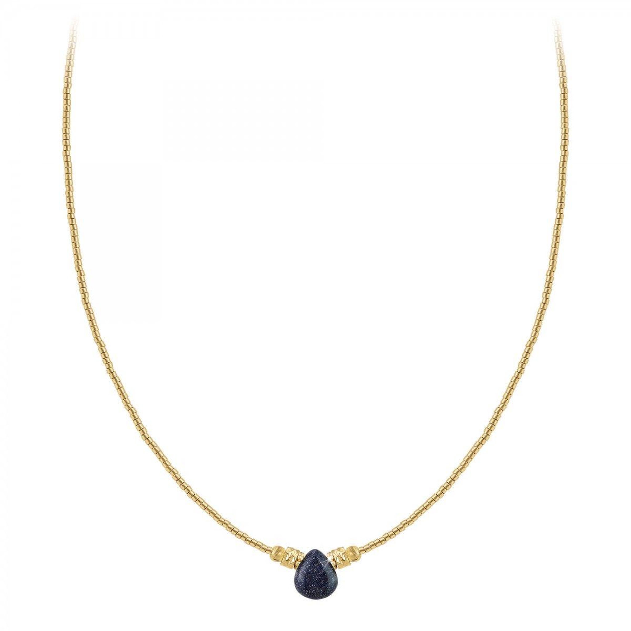 Voir la diapositive 3 : SC BOHEME Collier SC Bohème orné d'une pierre de sable bleue
