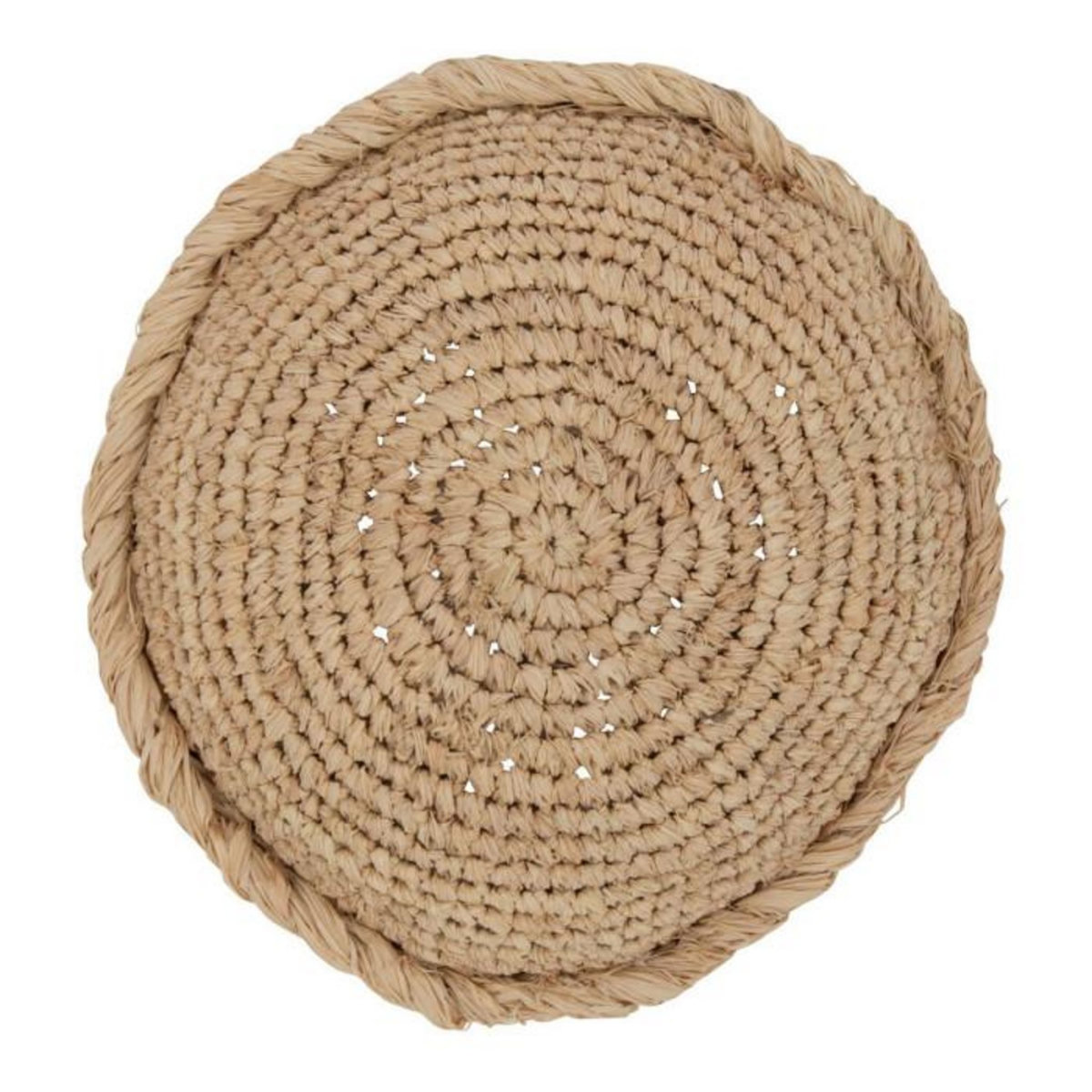 Paris Prix Coussin Déco Rond  Mayssa  36x36cm Naturel